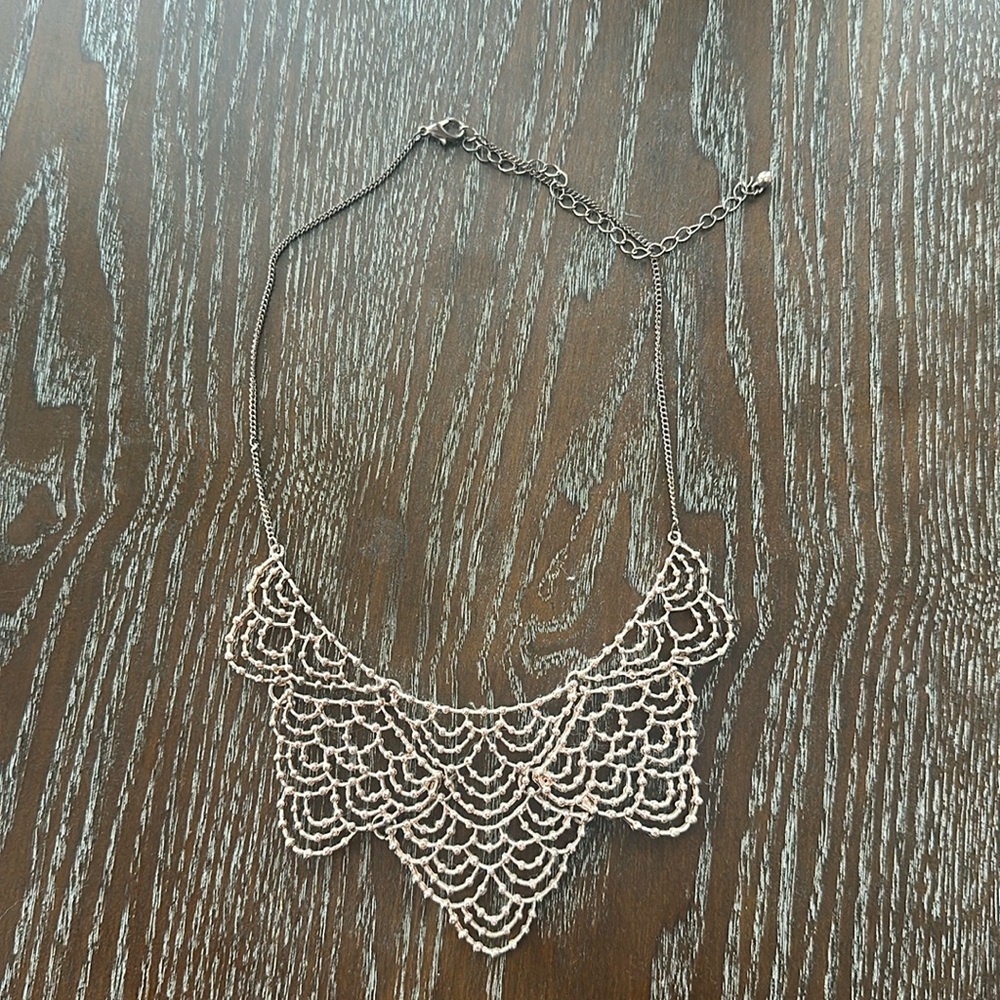 Rose gold statement necklace